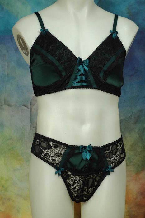 Koronkowa bielizna męska, erotyczna, figi, zestaw, XL, crossdress.