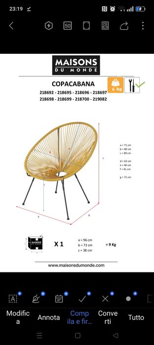 2 Cadeirões de jardim Copacabana (Acapulco) - Maison du Monde