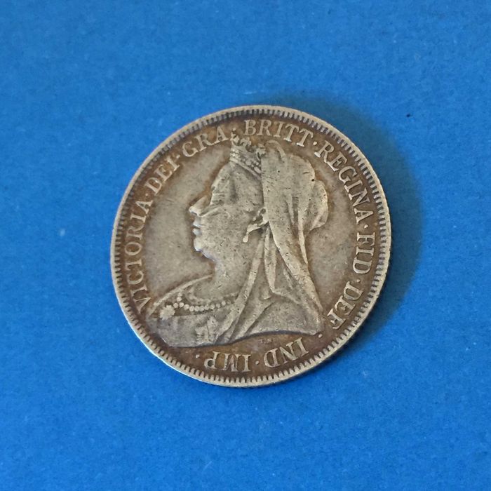 INGLATERRA 1 Shilling 1896 - prata