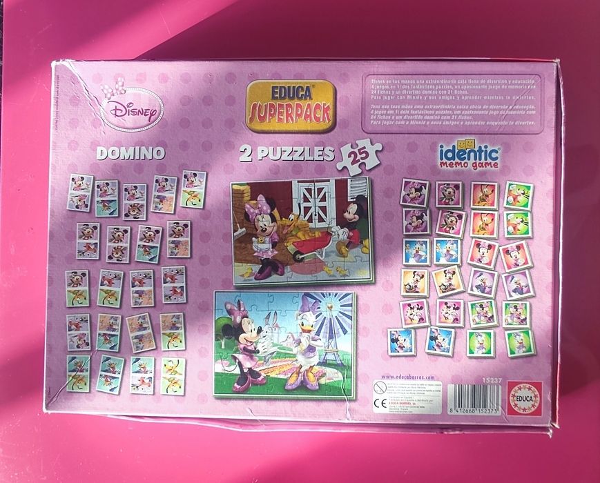 Puzzles, jogo memória e dominó