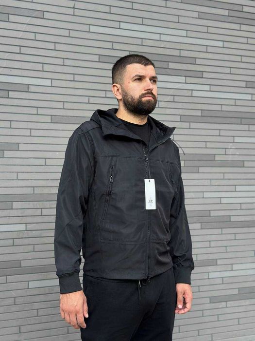 Куртка мужская весенняя с линзой. Фурнитура YKK. Черная S-XL