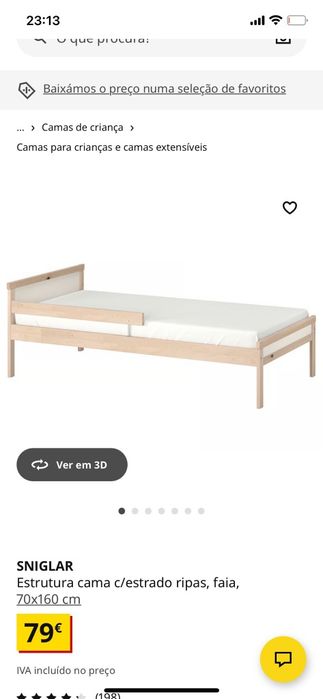 Cama infantil  /  Estrutura + colchão