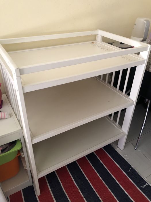 GULLIVER - Trocador, branco, 82x54x93cm + Almofada + 2 capas + alcofa insufalvel