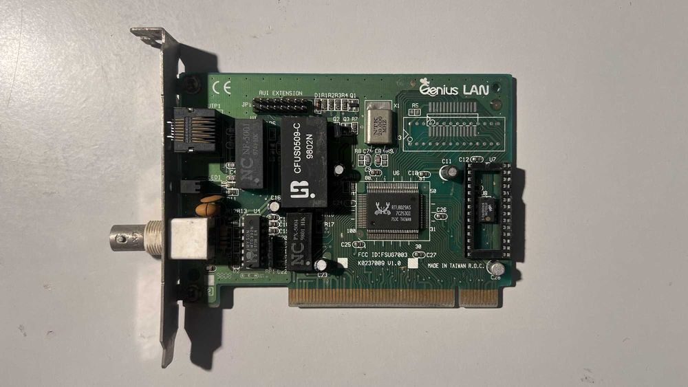 Placa de rede Genius LAN GE2500 II Realtek RTL8029 PCI BNC