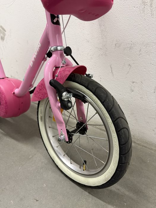 Bicicleta BTwin, roda 14, cor rosa — excelente estado