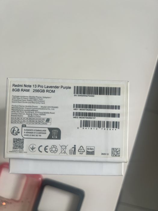 Xiaomi Redmi Note 13 pro 256GB - komplet caly + zegarek smart