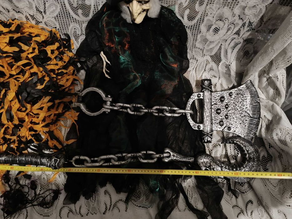 Conjunto Halloween::Bruxa Luzes e adereços