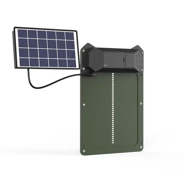 Porta automática para galinhas.