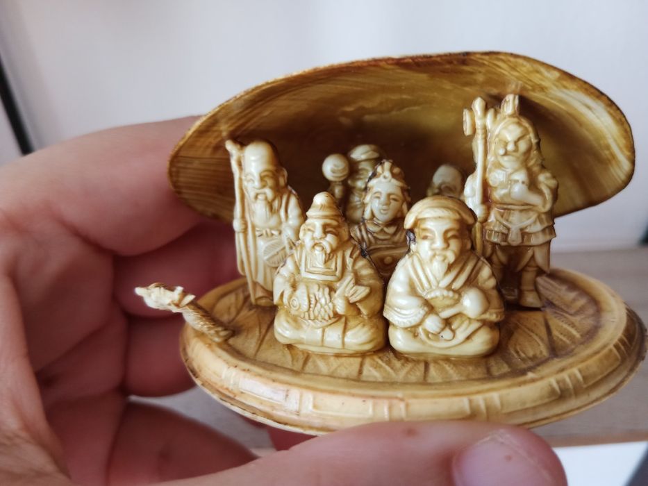 Peça antiga 40s Concha 7 Deuses da Sorte