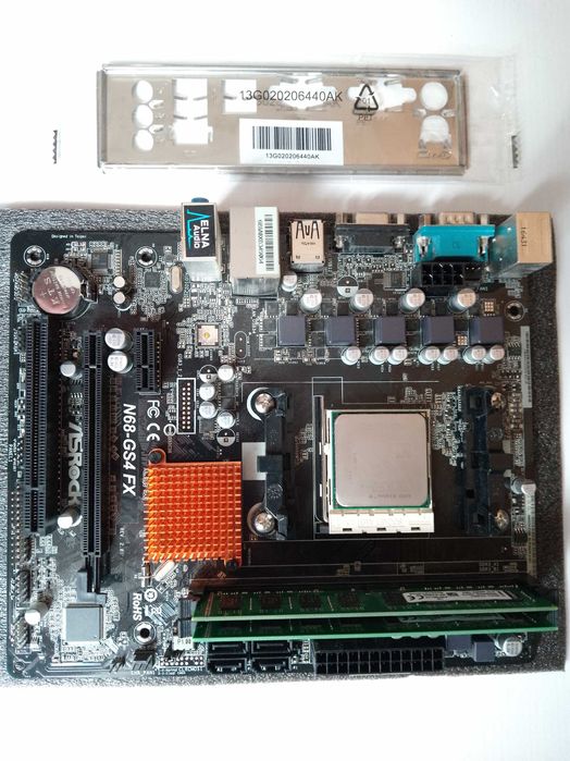 Комплект AM3/AM3+ ASRock N68-GS4 FX R2.0, 8gb ddr3, Athlon 2 x2 240