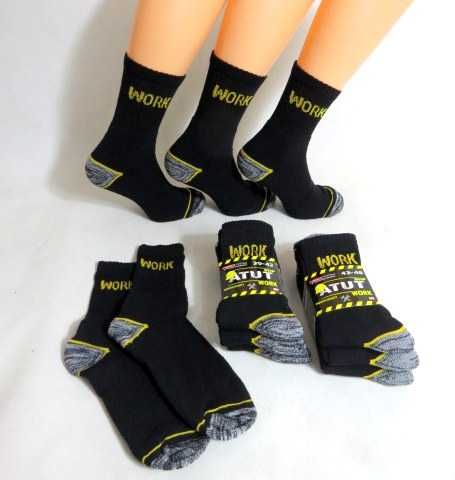 6 par Skarpety robocze WORK skarpetki do pracy MOCNE BHP POLSKIE 39-42
