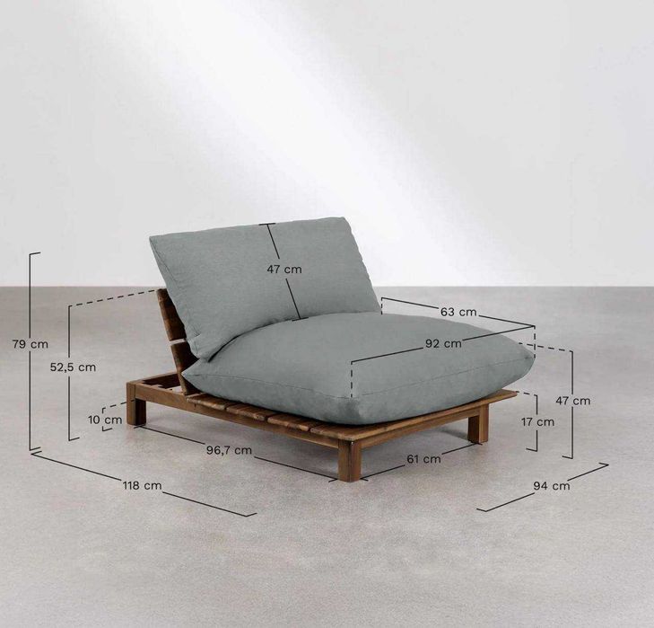 Сadeira (chaise longue) para o jardim ou varanda