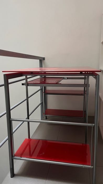Mesa secretária vermelha 1,15 m x60x 76