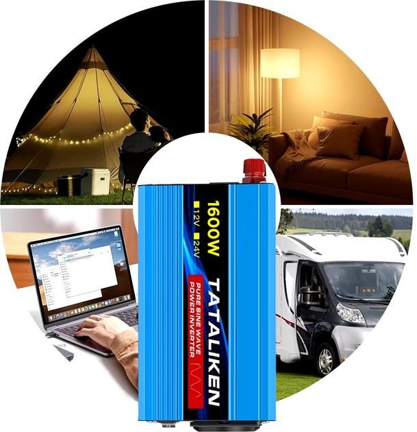 Інвертор 12-220 Tataliken 1600 Вт чиста синусоїда Инвертор 12/220