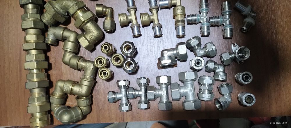 Hydrauliczne kształtki, różne rodzaje