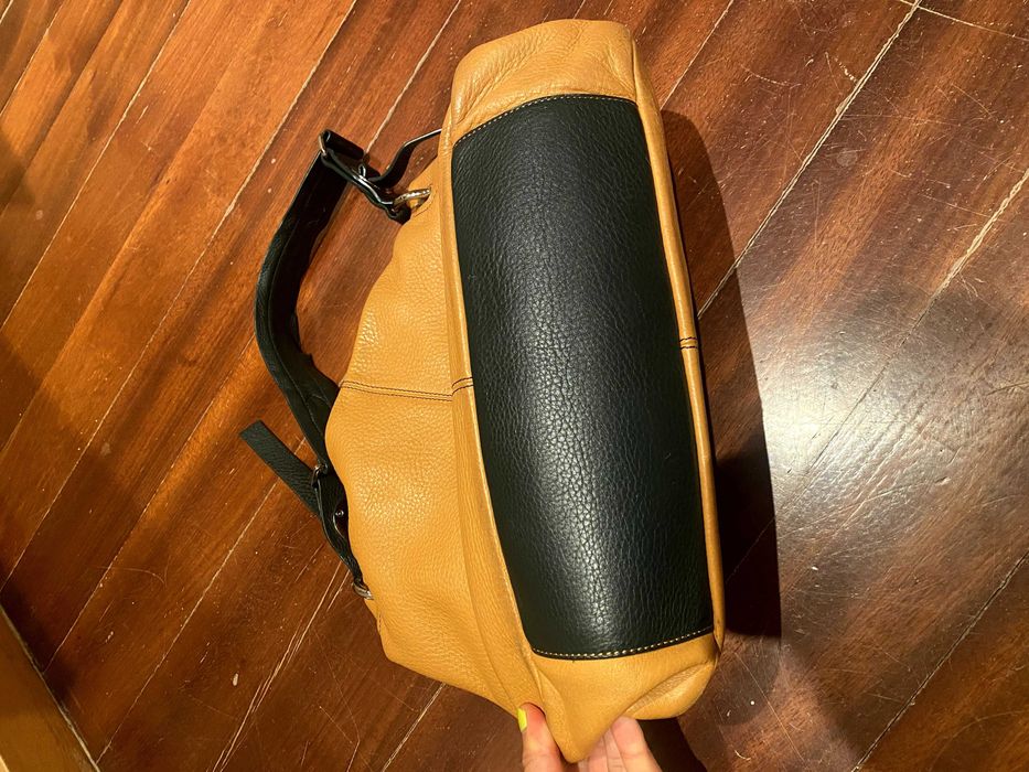 Genuine Leather Bag (Mala em couro europeu genuíno com alça resistente)