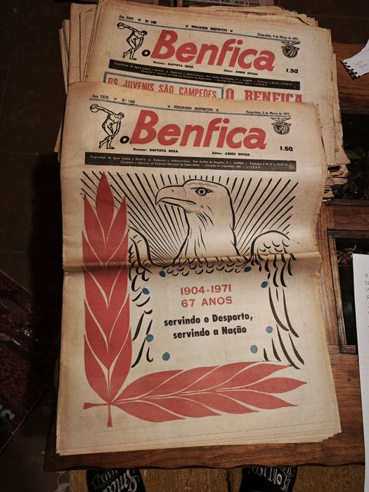 Soberba colecção do jornal O Benfica