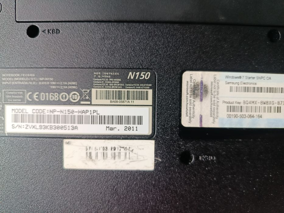 Notebook netbook laptop Samsung N150. Stan 5+/6
