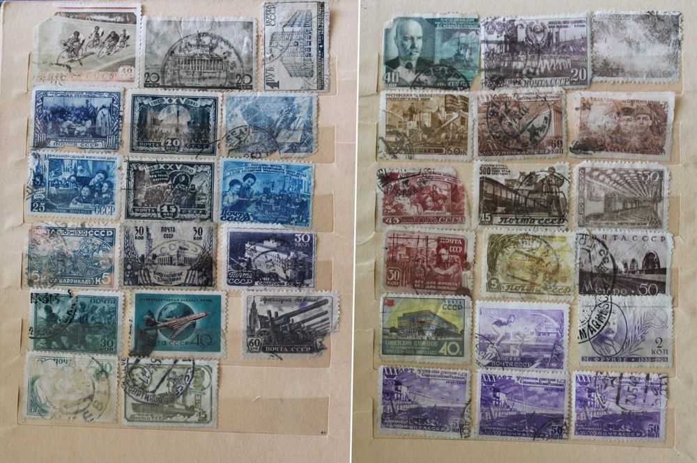 Марки ссср 1920 - 1950 гг и другие альбом в подарок