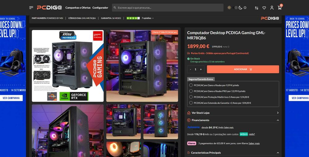 PC Gaming Ryzen 7 + RTX 5060 Ti 16GB | 32GB RAM | Garantia