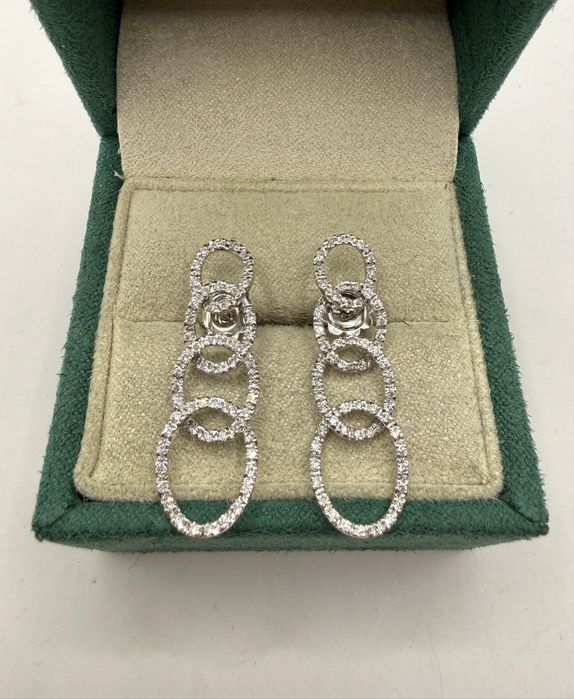 Złote kolczyki 750 z diamentami 0,80ct VS1-Si1/H-K
