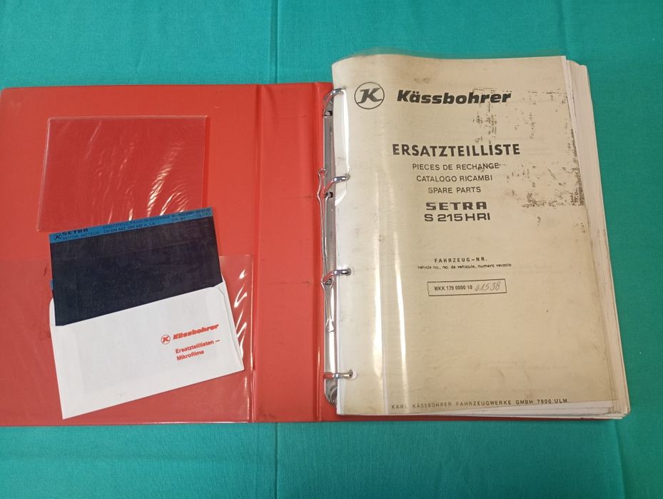 SETRA S 215 Katalog Części Autobus Kassbohrer Autokar Spare Parts