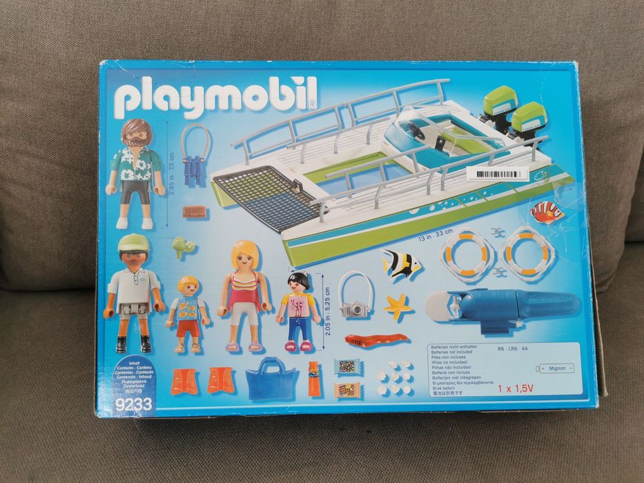Łódź ze szklanym dnem +silnik playmobil 9233 łódka kompletne