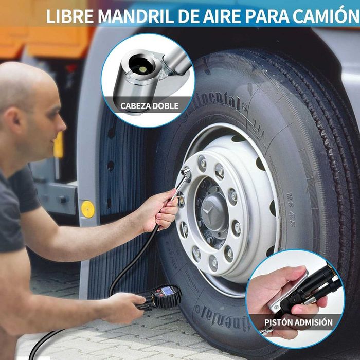 Medidor e Enchedor de Pneus Digital ENDARK - 200 PSI (Profissional)