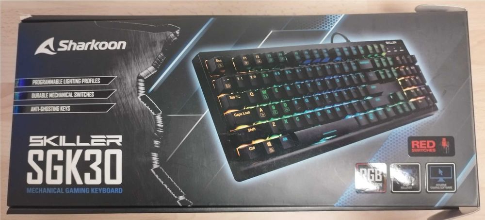 Teclado sharkoon RGB como novo