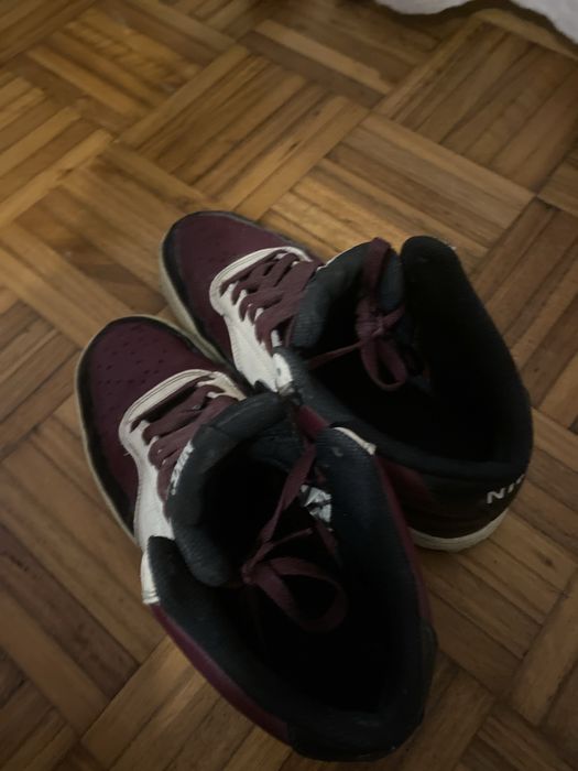 NIKE AIR FORCE 1 HIGH bordô/preto/branco