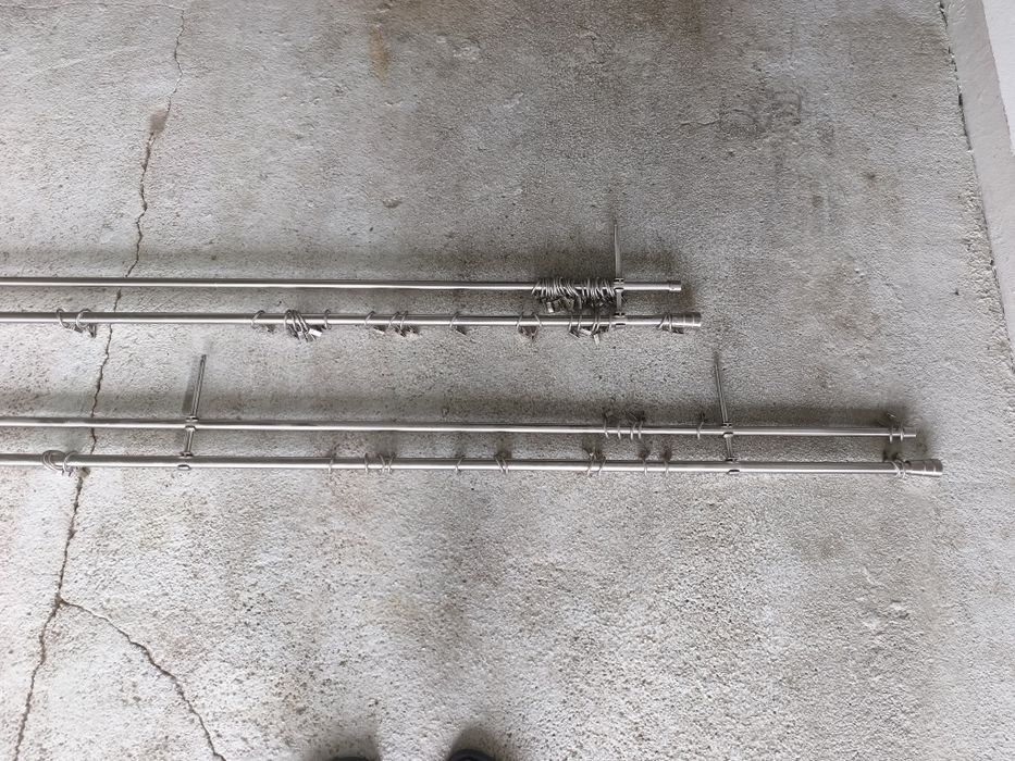 Karnisze metalowe kompletne 170 cm i 230 cm