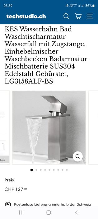 Bateria łazienkowa KES LG3158 ALF-BS