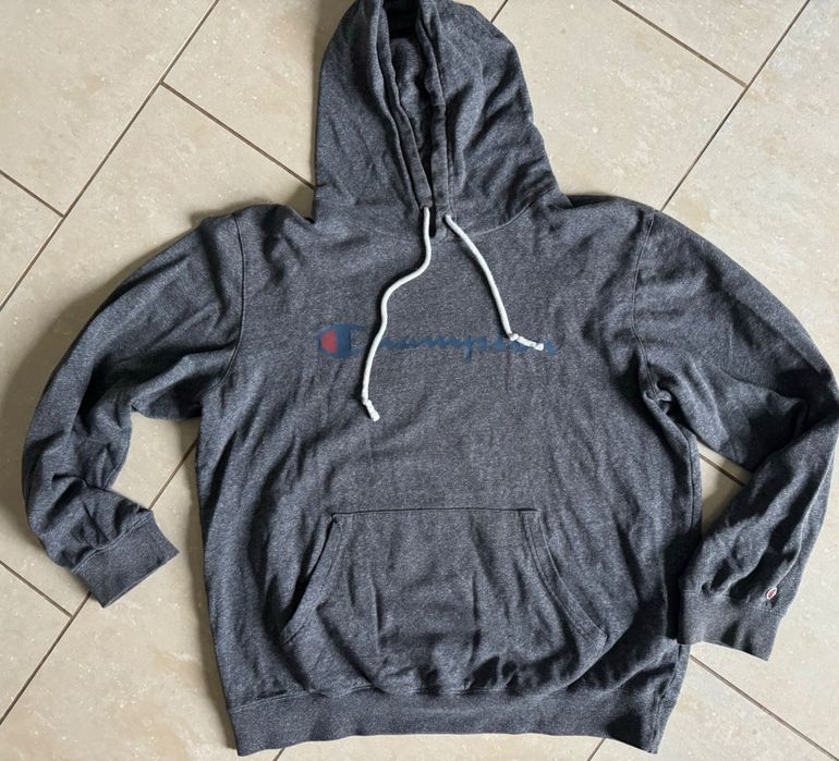 Champion bluza kangurka grafit z kapturem , logo XL męska, super stan