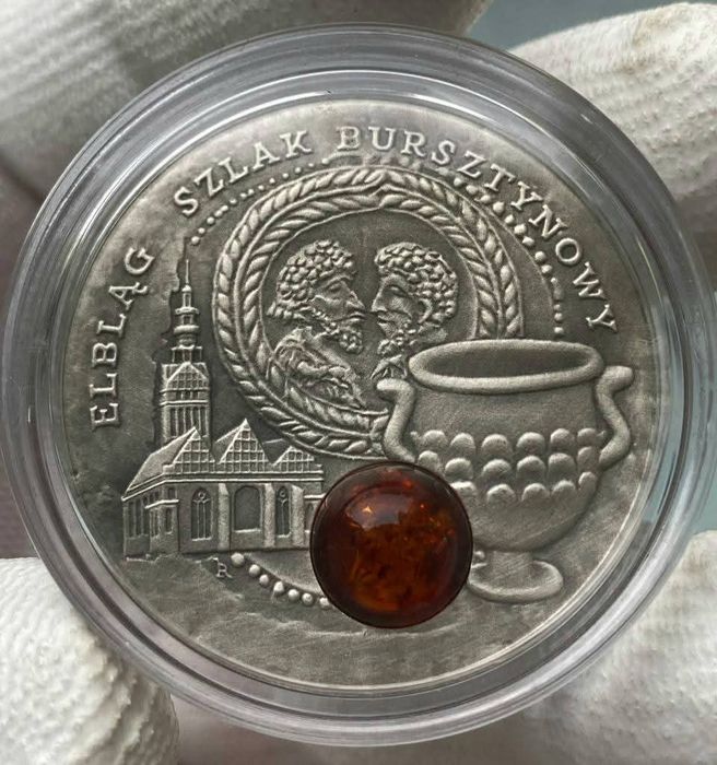 1 $ Ніуе Бурштиновий шлях ! Ельблонг. СРІБЛО + ЯНТАР! 2009 рік.
