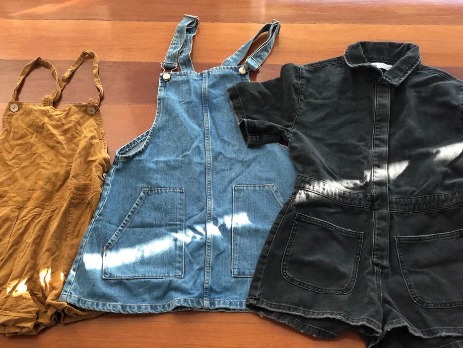 Pack macacos e saia com peitilho de marca para  menina 12/14 anos