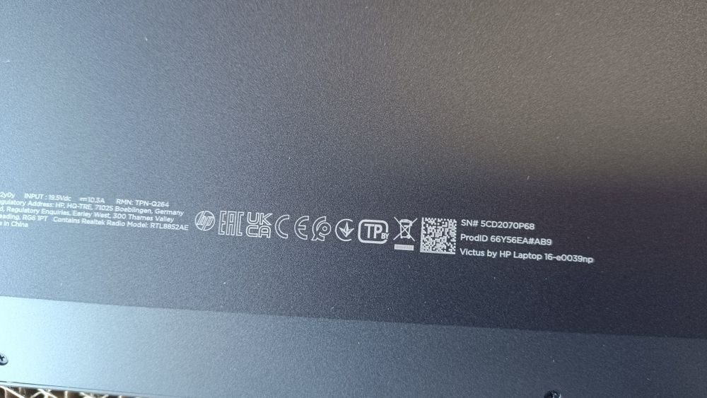 HP Victus 16 e0039np RTX 3050 Ti