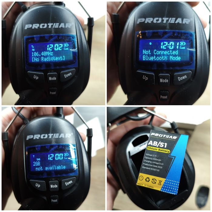 Тактичні захисні навушники PROTEAR E8830BTDAB+ з Bluetooth, DAB+/FM радіо