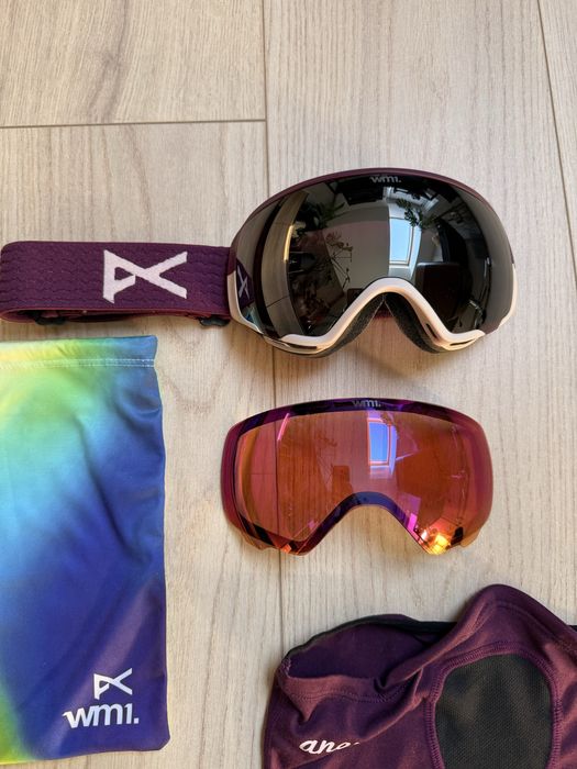 Gogle narciarskie snowboardowe z dwoma szybkami i maską Anon wm1 mfi