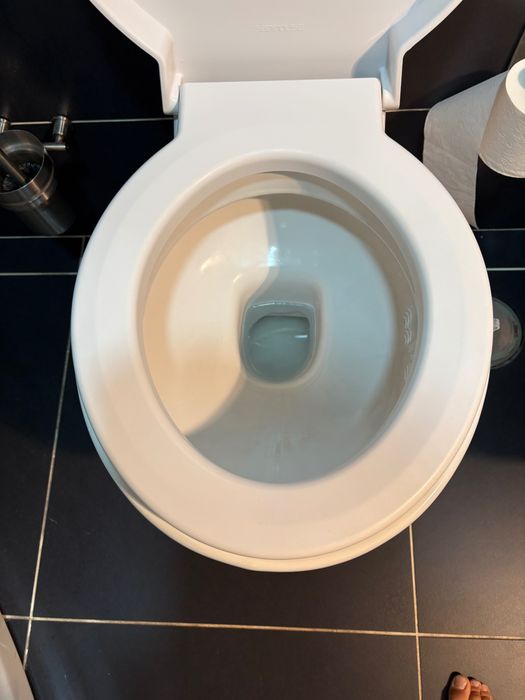 SANINDUSA WC + Bidé suspenso , sanito de cerâmica com assento em branco + Bidé suspenso