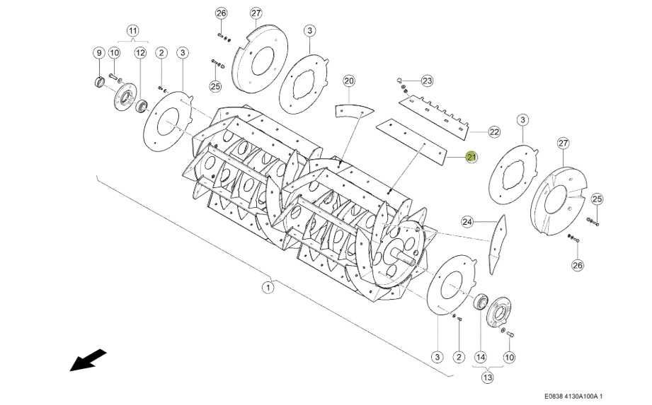 Listwa odrzutnika, bęben doprowadzający Claas Lexion 7700, 7600, 7500,