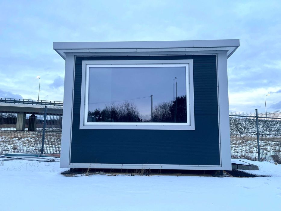 Kontener biurowy sanitarny stróżówka portiernia + pełny monitoring