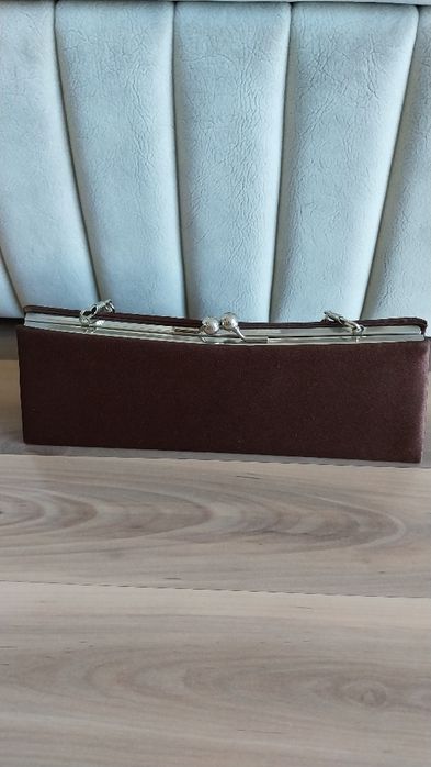 Elegancka damska wizytowa torebka_brązowa