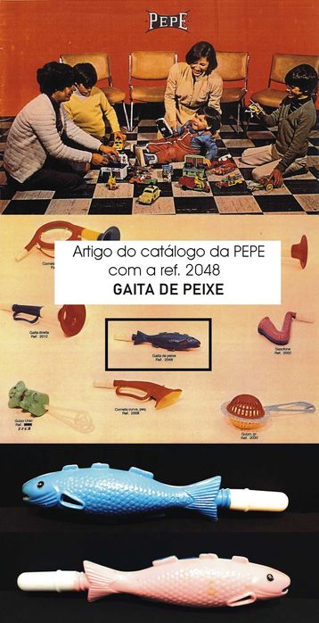jATO - gaita peixe antiga - anos 60 - feita de plástico duro