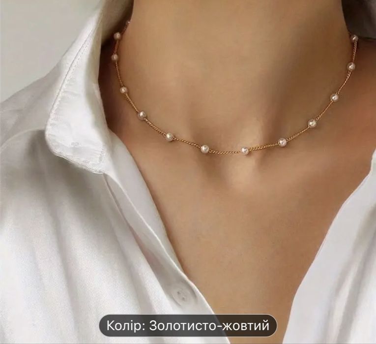 Штучний перлиний чокер