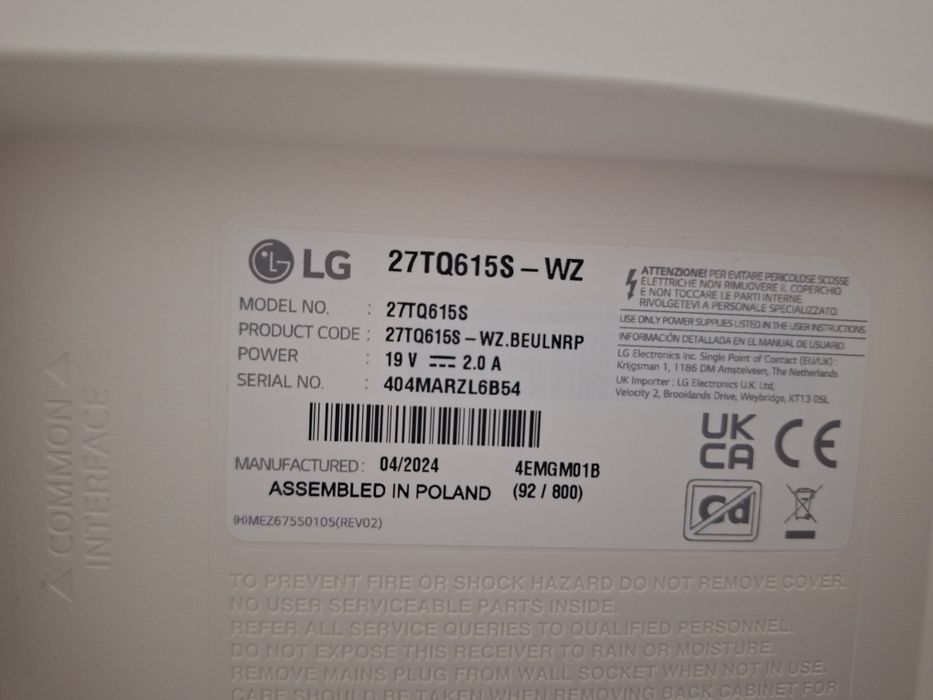 Tv Lg 27 polegas