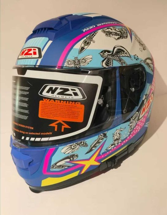Capacete NZi integral feminino dupla viseira mota scooter novo