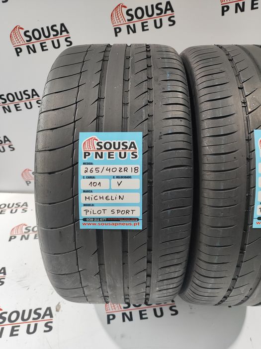 160 Euros 2 pneus semi novos 265-40 ZR18 Michelin 101y Oferta Portes