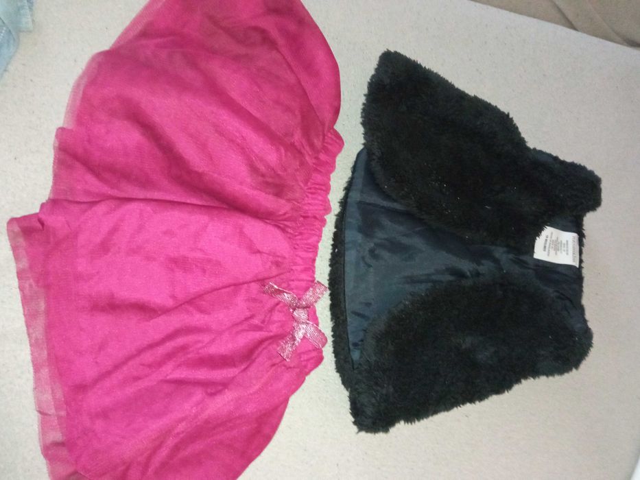 Komplet tiulowa spódniczka plus kamizelka dla rocznej modelki