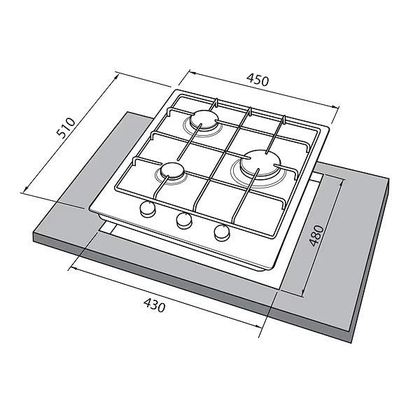 НОВА Варильна поверхня газова Freggia HB430VW