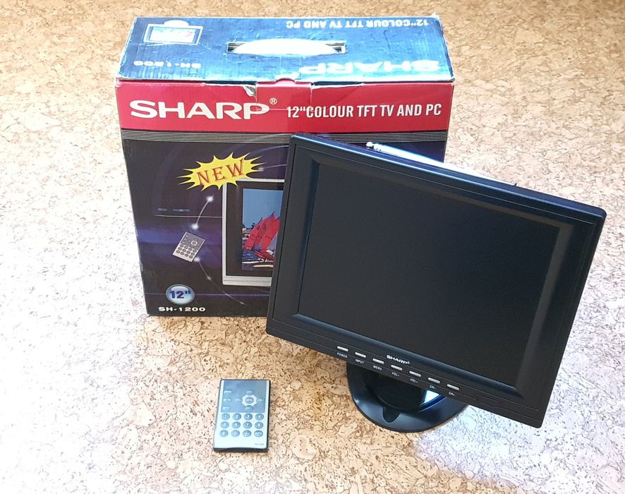 Телевизор Sharp 12" SH - 1200 colour TFT TV and PC,(монітор)  220/12 V